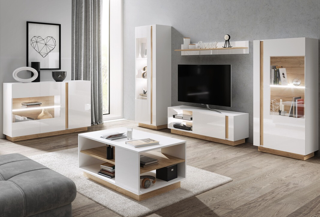 Salontafel Novbela 109 (Wit + Kleinzoon eik)