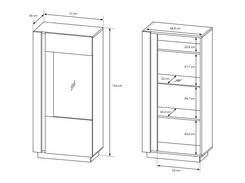 Woonkamerset Novbela 113 (Wit + Glanzend wit + Kleinzoon eik)
