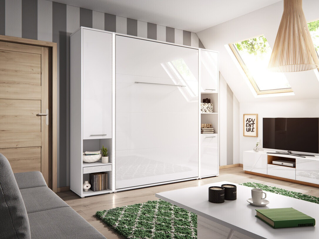 Boekenkast Concept Pro Lenart Levfere 111 (Wit + Glanzend wit)