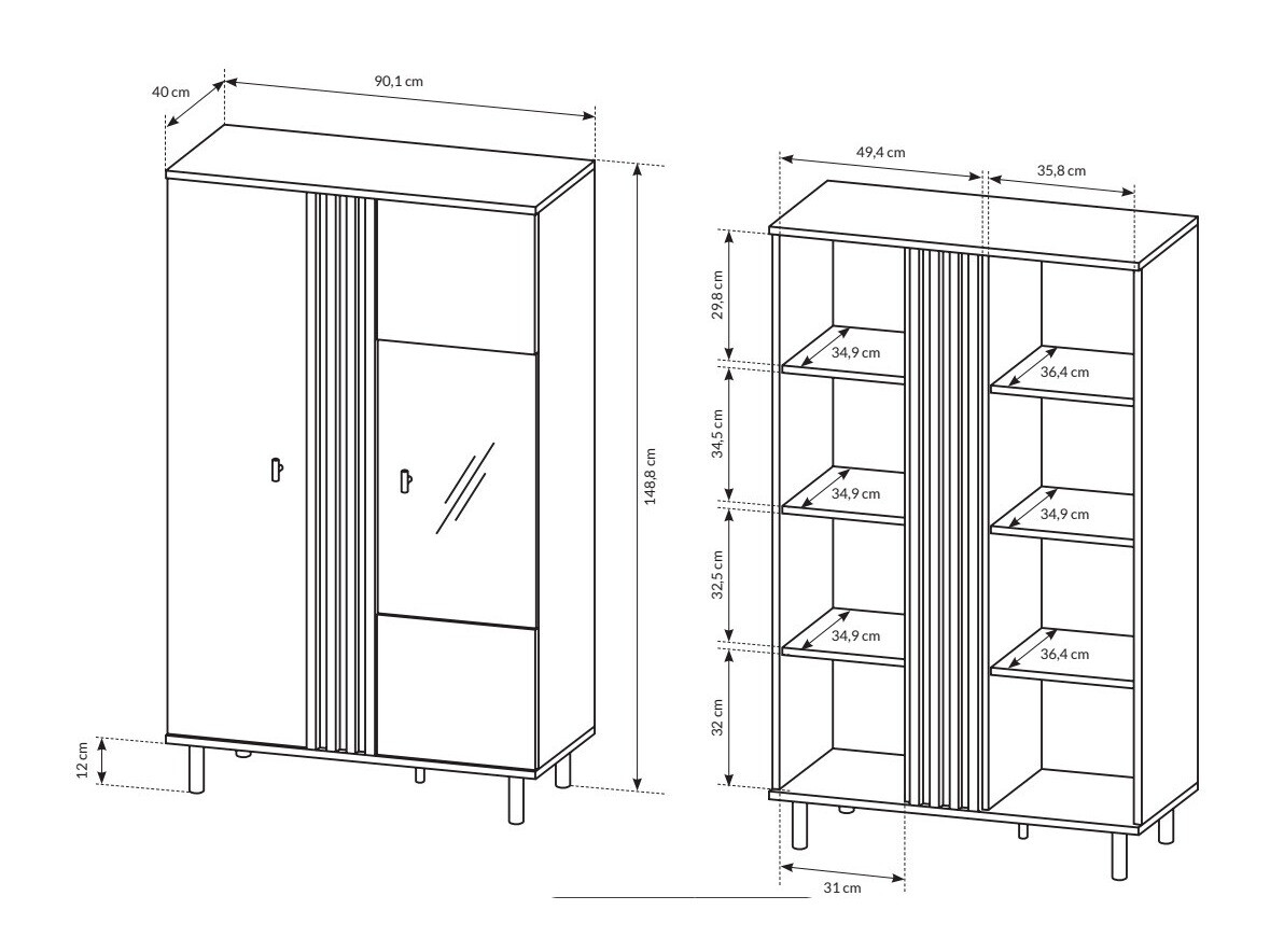 Boekenkast Sevcalu 105