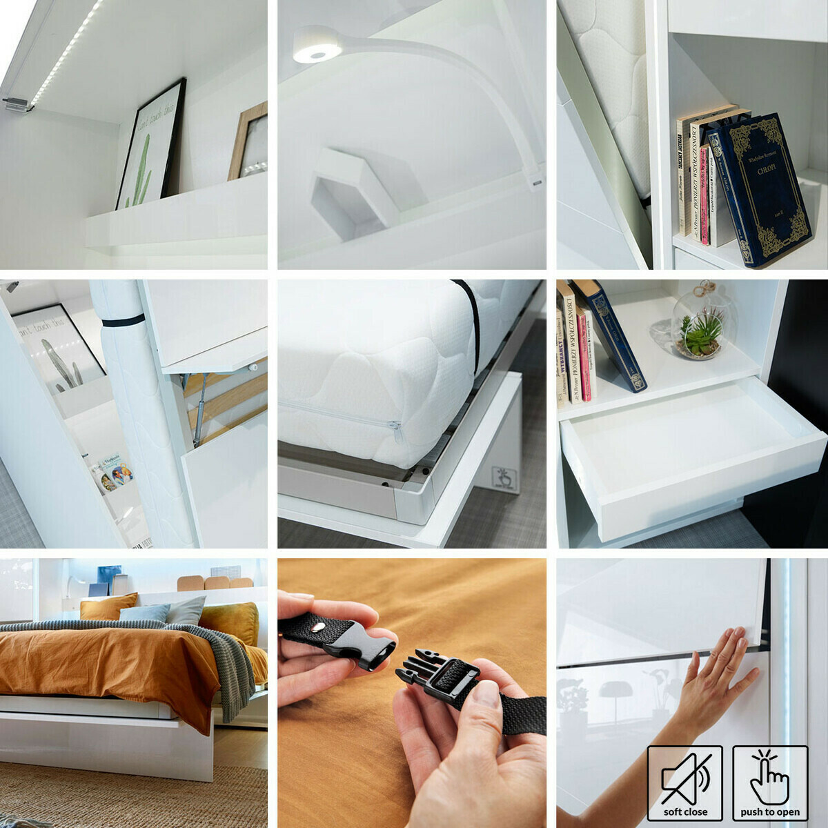 Muurbed Concept Pro Lenart V (Glanzend wit)