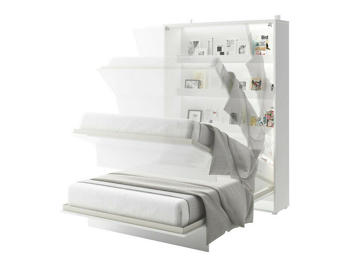 Meubelset Concept Pro Lenart XI (Glanzend wit + Wit)