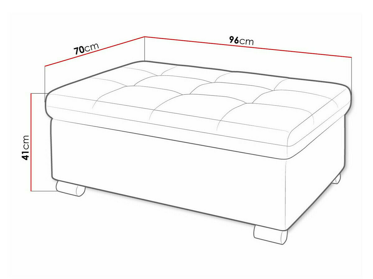 Gestoffeerde hocker Comfivo 118 (Magic Velvet 2227)