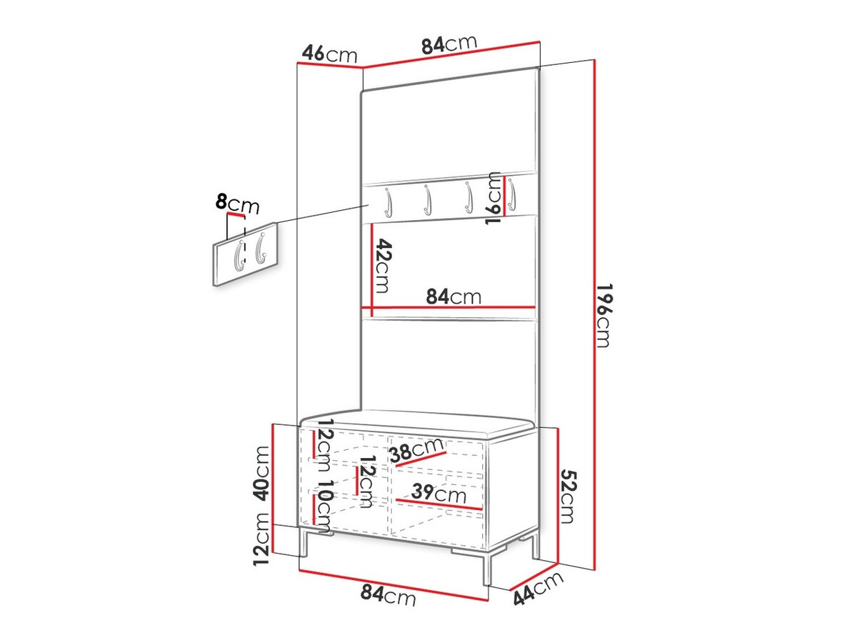 Gangmeubelset Tivsoa 102 (Craft eiken)