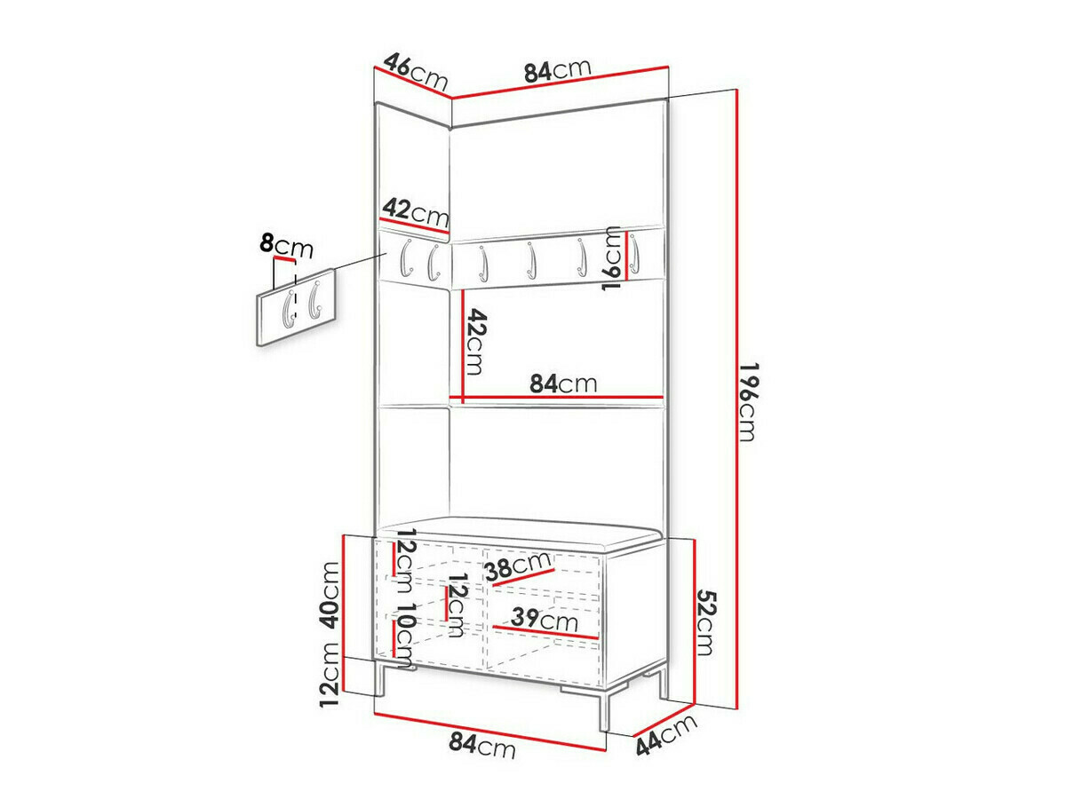 Gangmeubelset Tivsoa 103 (Zwart)