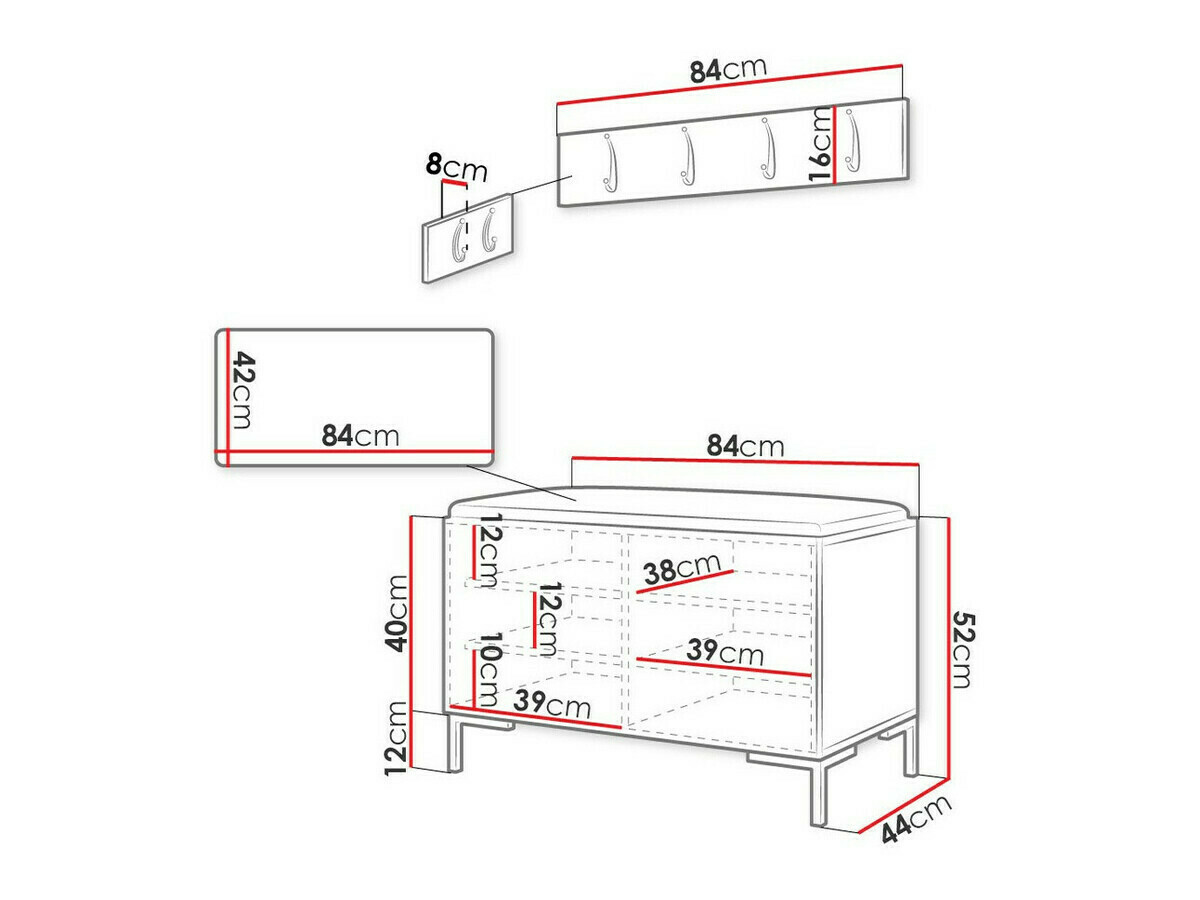 Gangmeubelset Tivsoa 108 (Wit)