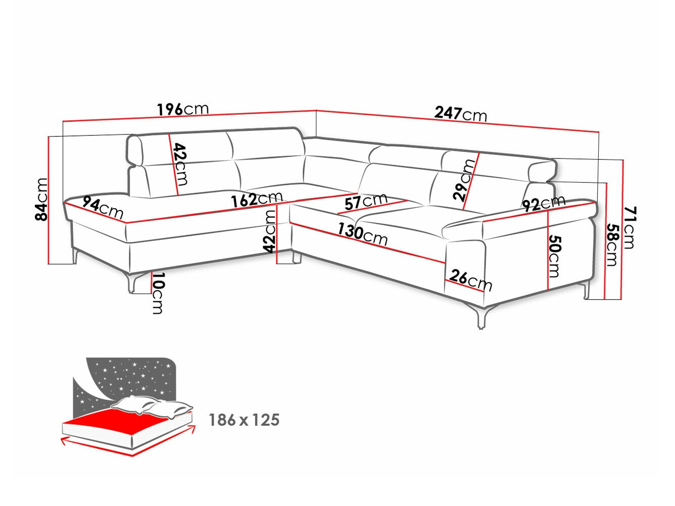 Hoekbank Lincoln 168 (Lars 89)