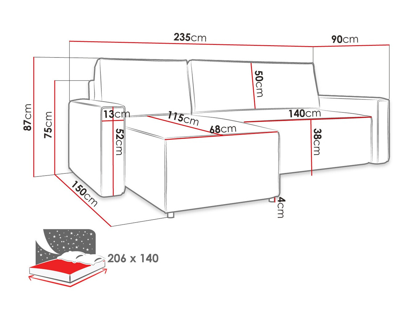 Hoekbank Stamford 108 (Manila 26)