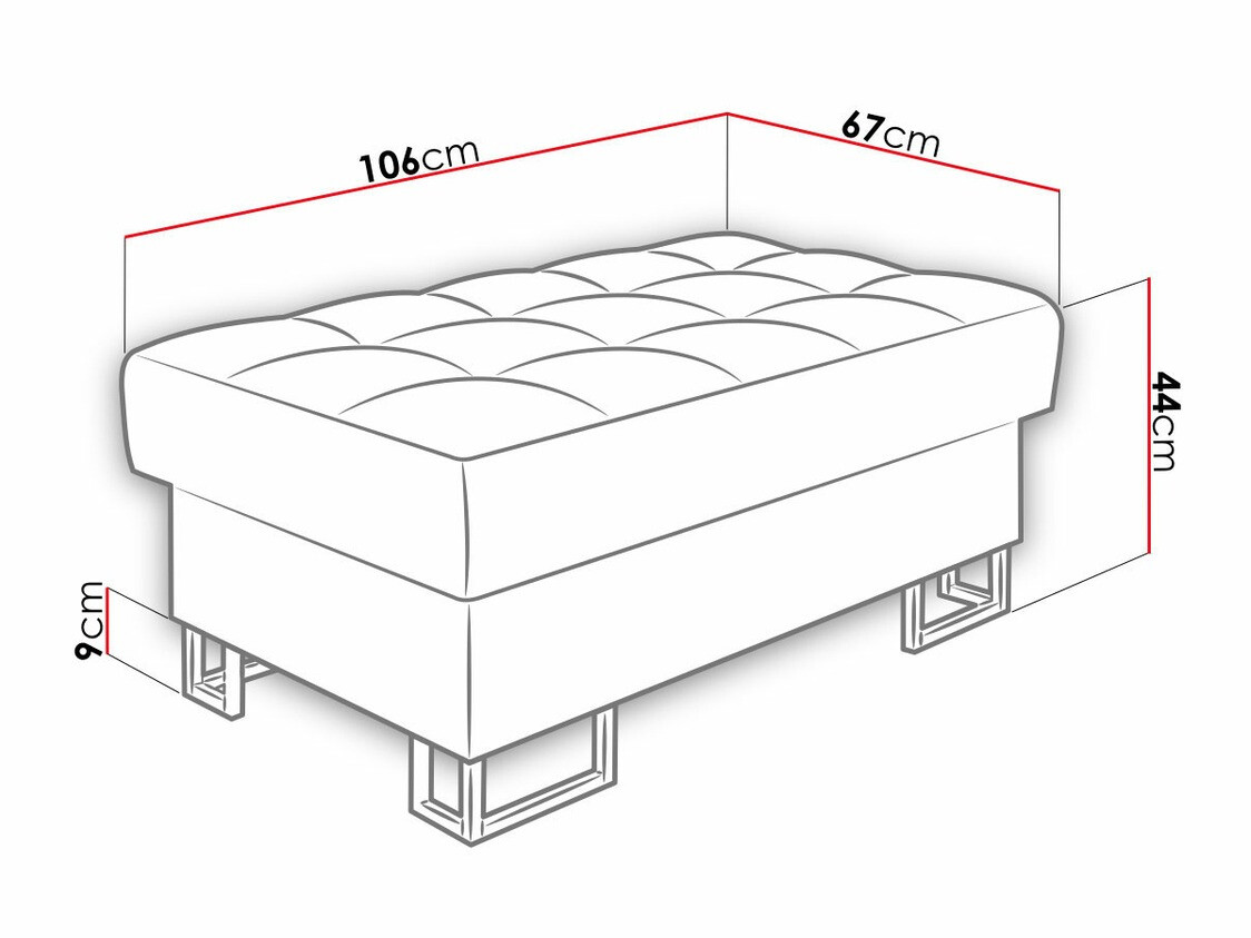 Gestoffeerde hocker Comfivo 237 (Fresh 11)