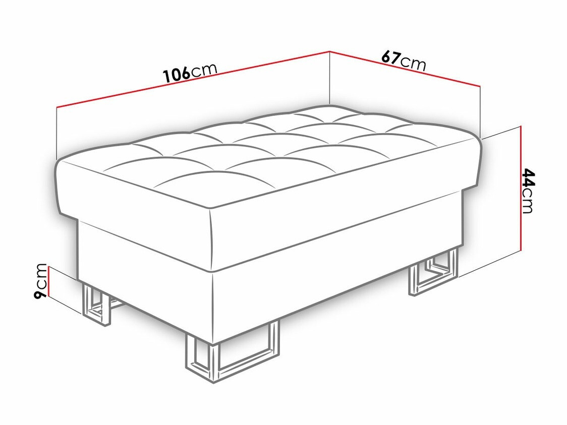 Gestoffeerde hocker Comfivo 237 (Magic Velvet 2219)