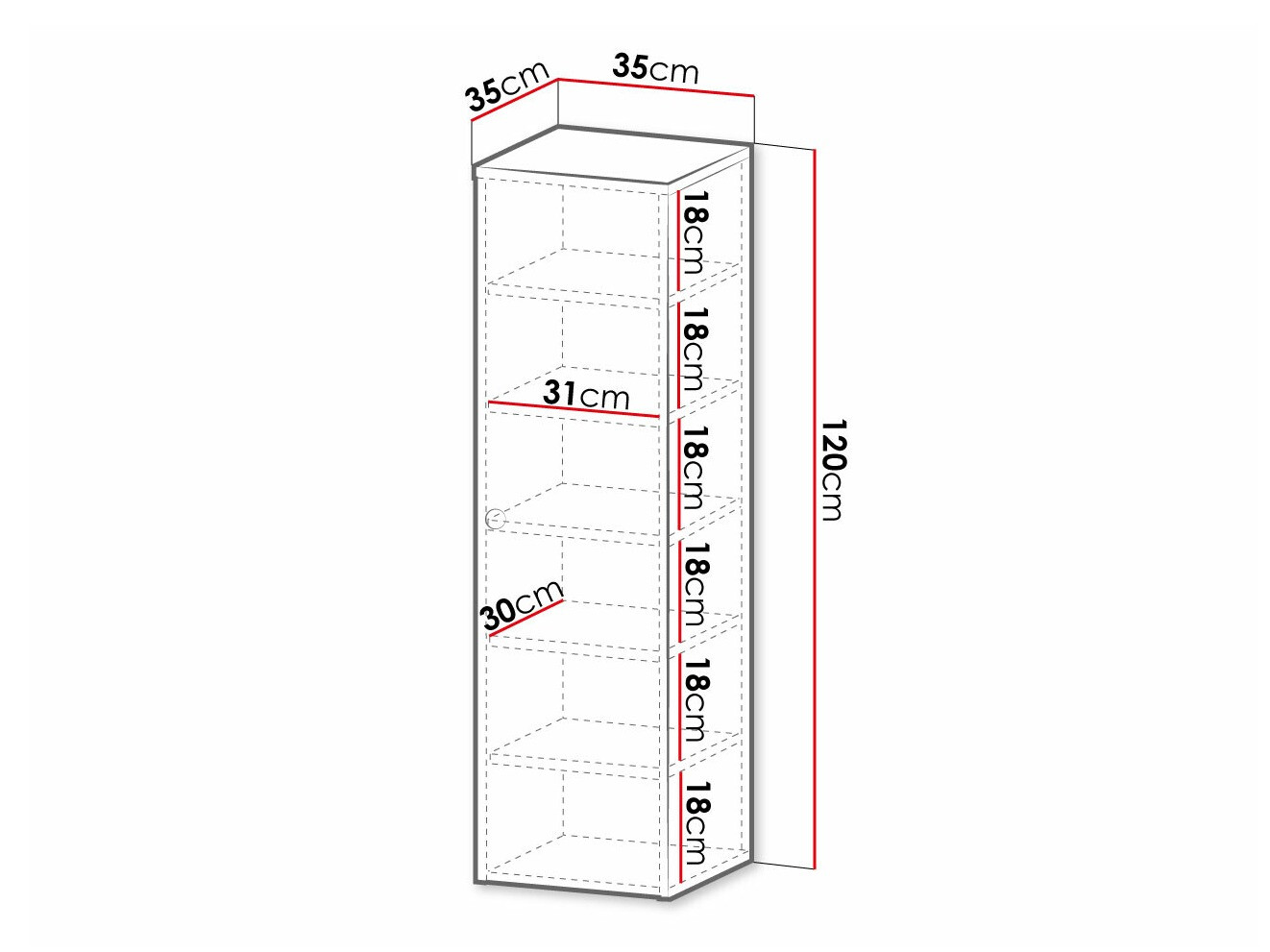 Wand badkamermeubel Mircalu 101 (Wit)