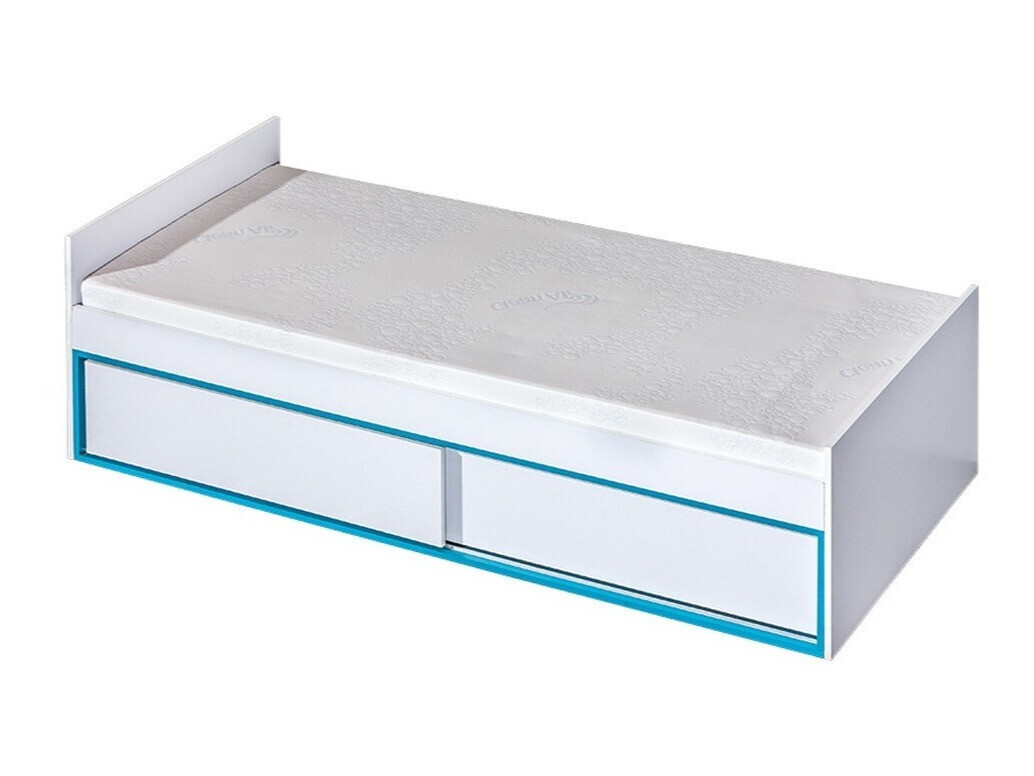 Bed Lorlare 114 (Wit + Turquoise)