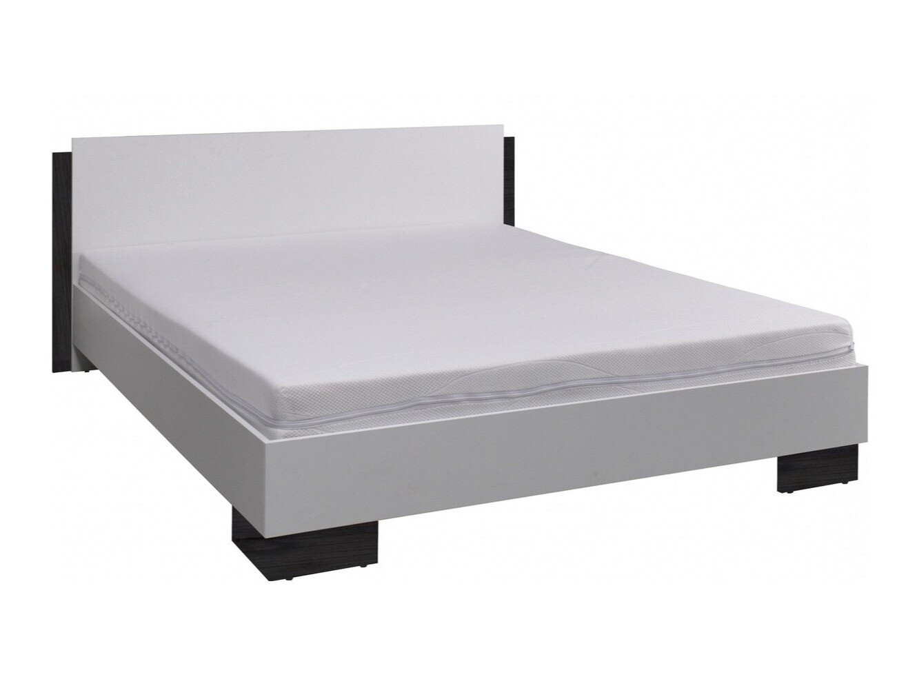 Bed Murrieta 110 (Wit + Glanzend zwart)