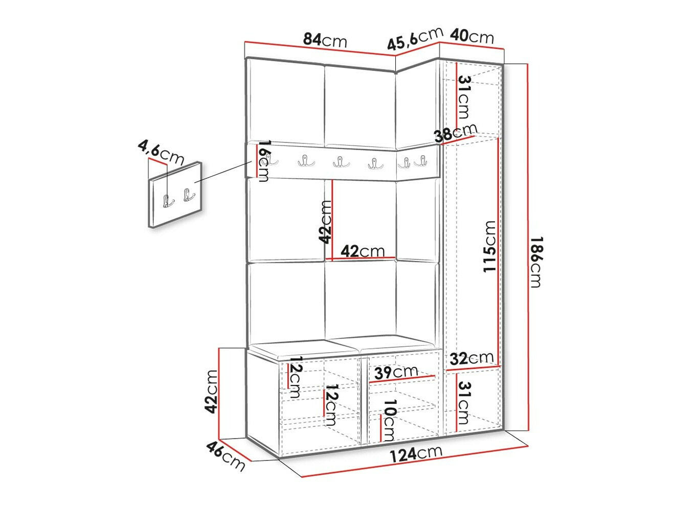 Gangmeubelset Hartford 471 (Artisan eiken)