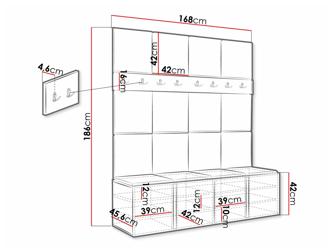 Gangmeubelset Hartford 268 (Wit)