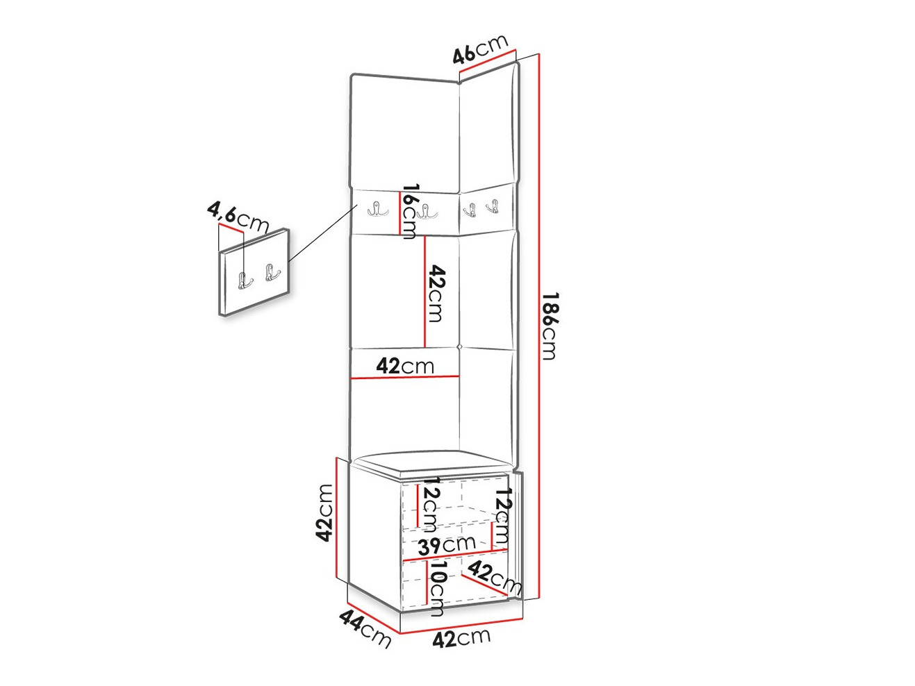 Gangmeubelset Hartford 347 (Wit)