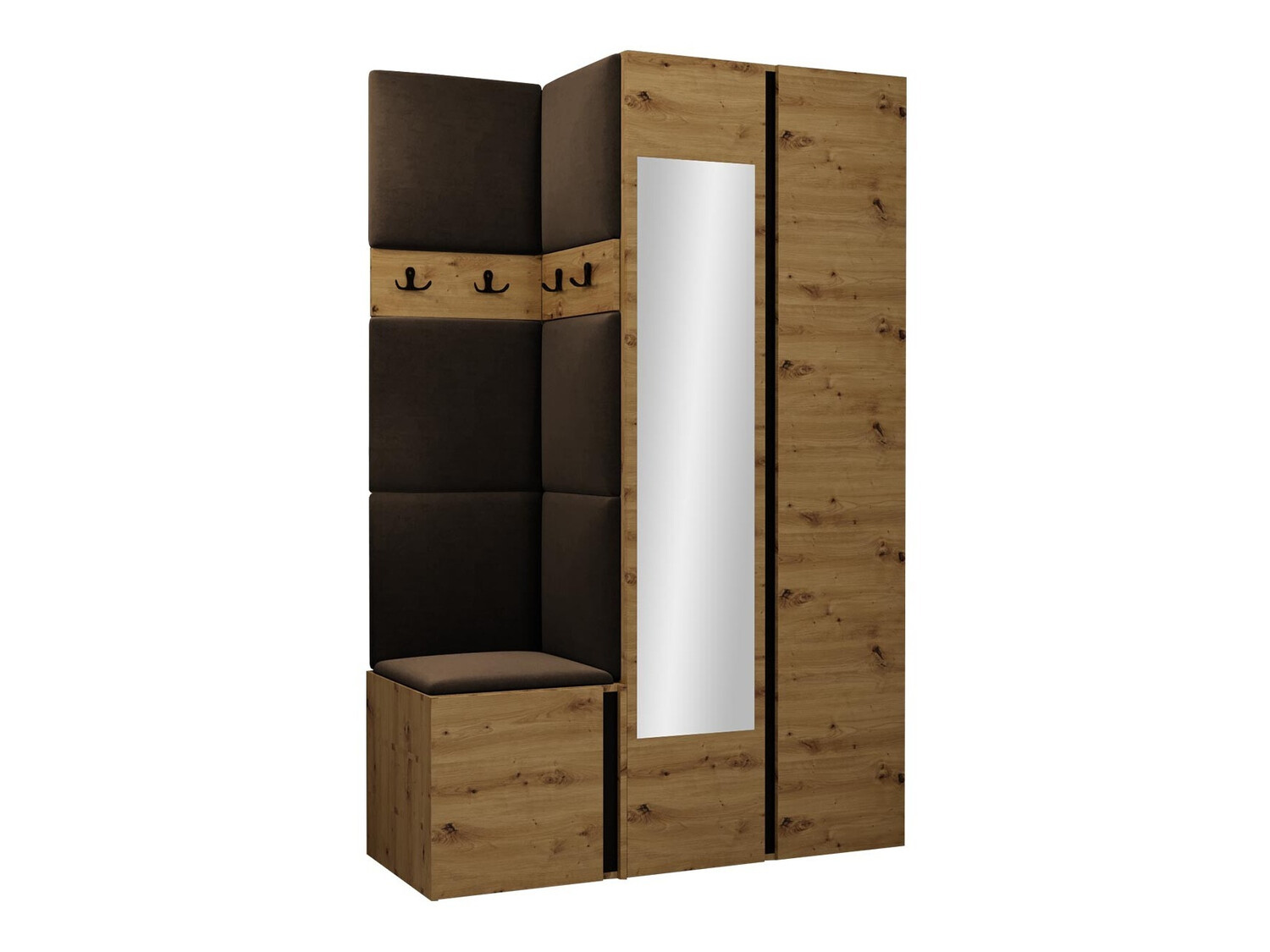 Gangmeubelset Hartford 350 (Artisan eiken + Zwart)