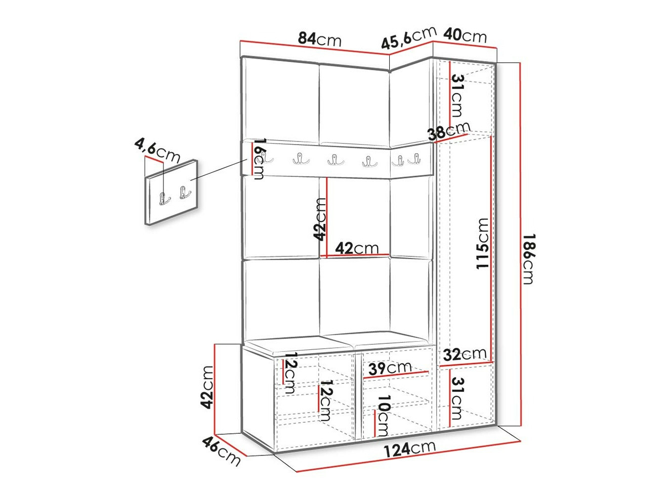 Gangmeubelset Hartford 277 (Artisan eiken)