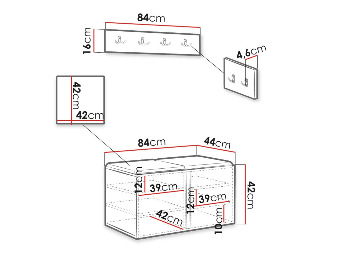 Gangmeubelset Hartford 384 (Zwart)