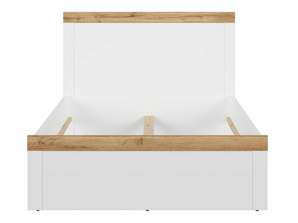 Bed Sonsoru 115 (Wit + Glanzend wit + Wotan eik)