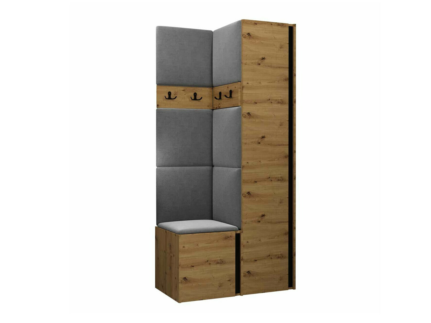 Gangmeubelset Pinis XXIV (Artisan eiken + Zwart)