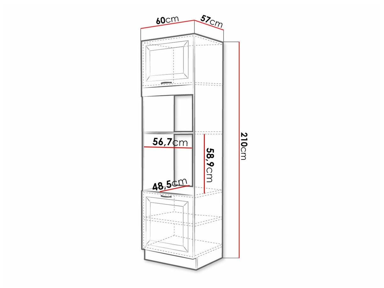 Modulaire kast voor inbouwapparatuur Retro Grey 116