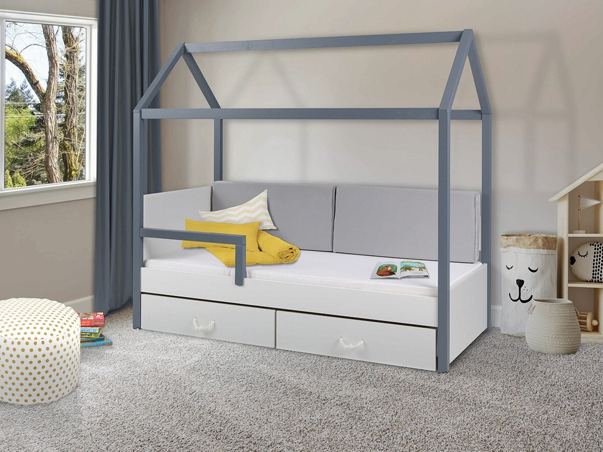 Bed Henderson 132 (Grafiet + Wit)