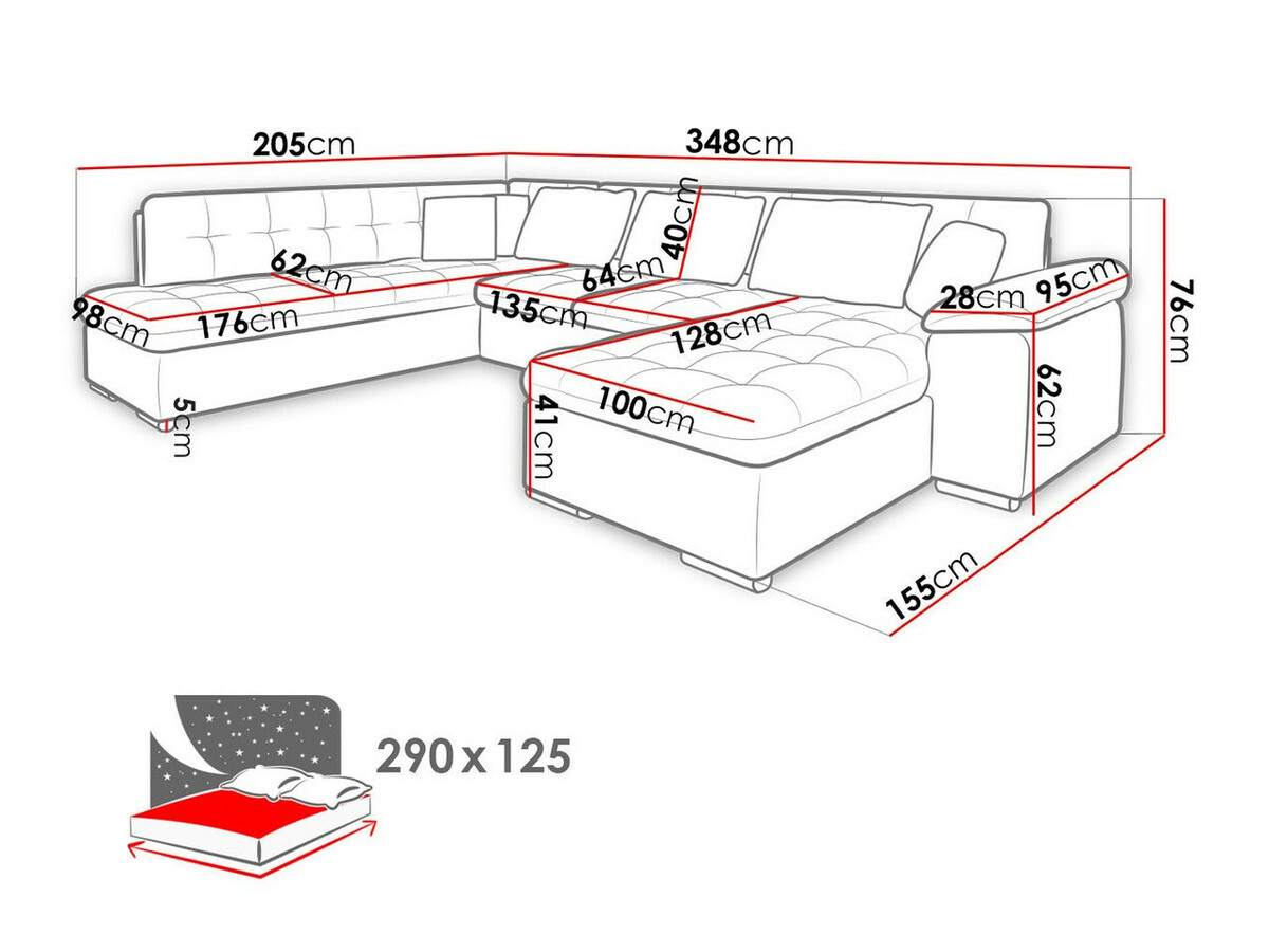 Gestoffeerde meubelset Comfivo Gemma (Soft 020 + Majorka 03)