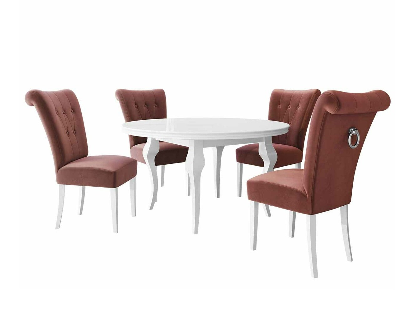 Eetkamerset Racine 143 (Wit + Magic Velvet 2258)