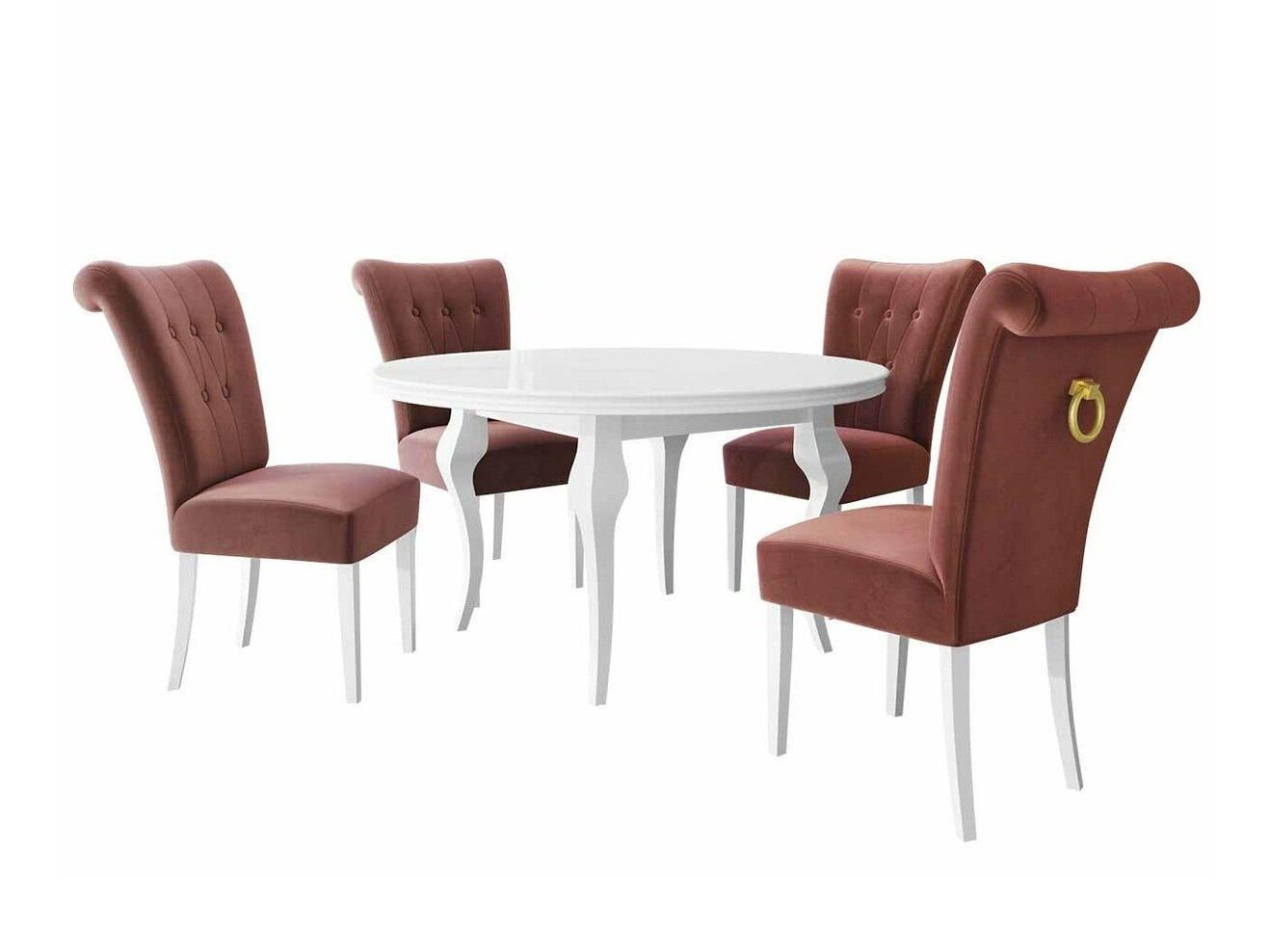 Eetkamerset Racine 143 (Wit + Magic Velvet 2258)