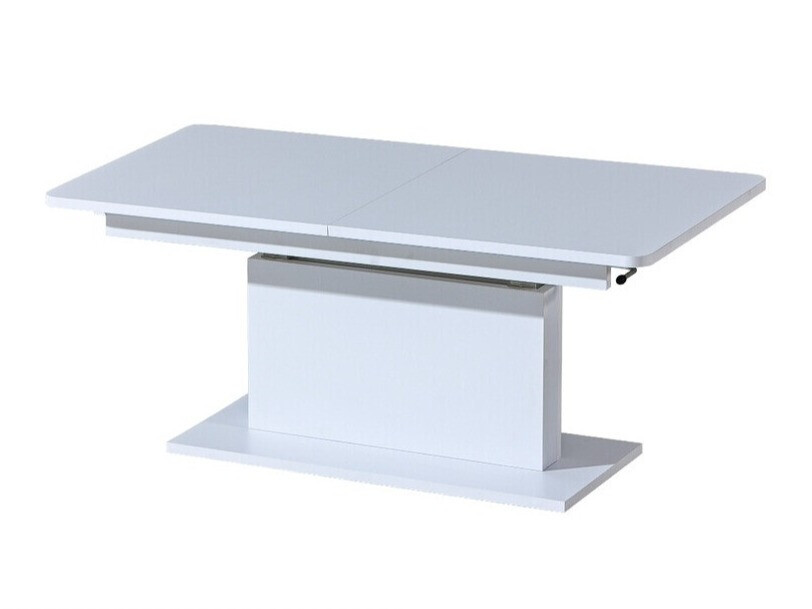 Transformeerbare salontafel Ogden 158 (Glanzend wit + Wit)