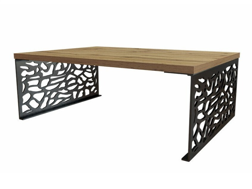 Salontafel Germantown 107 (Eiken + Matzwart)