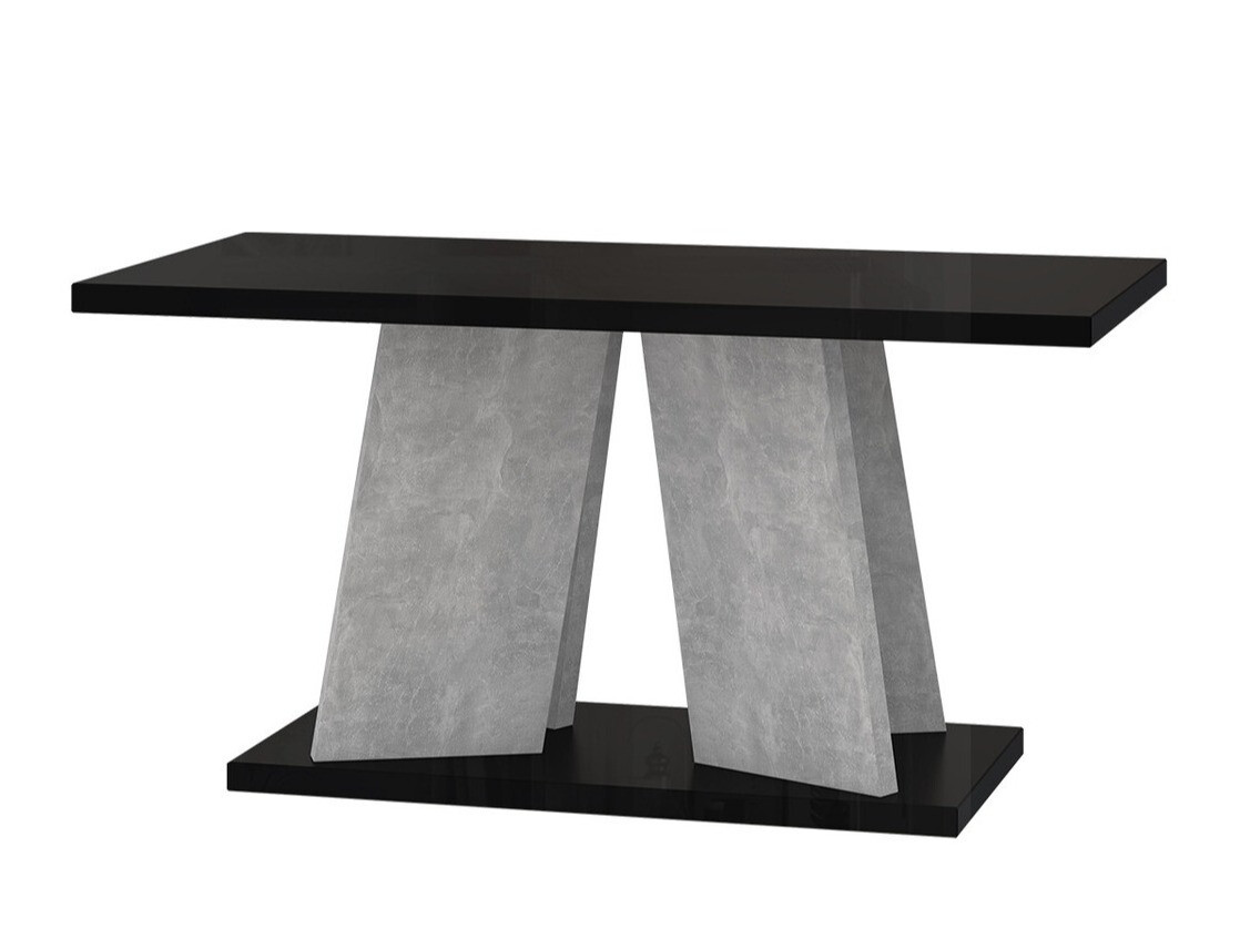 Salontafel Goodyear 108 (Glanzend zwart + Beton)