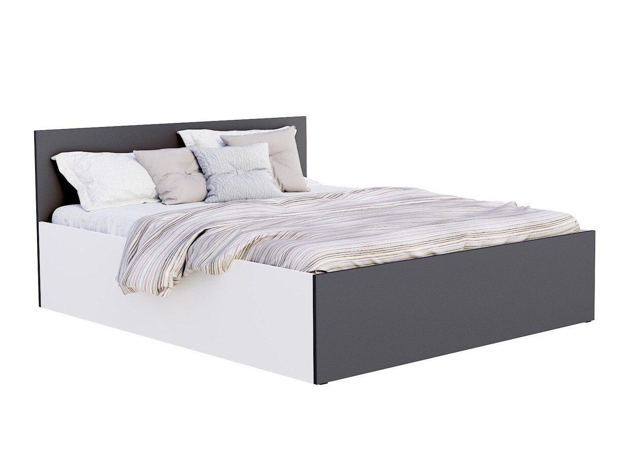 Bed Aurora 145 (Wit + Grijs)