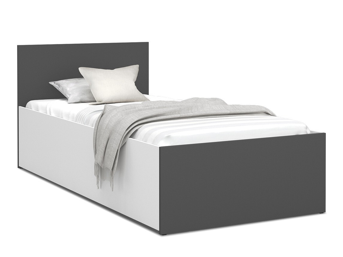 Bed Aurora 157 (Wit + Grijs)