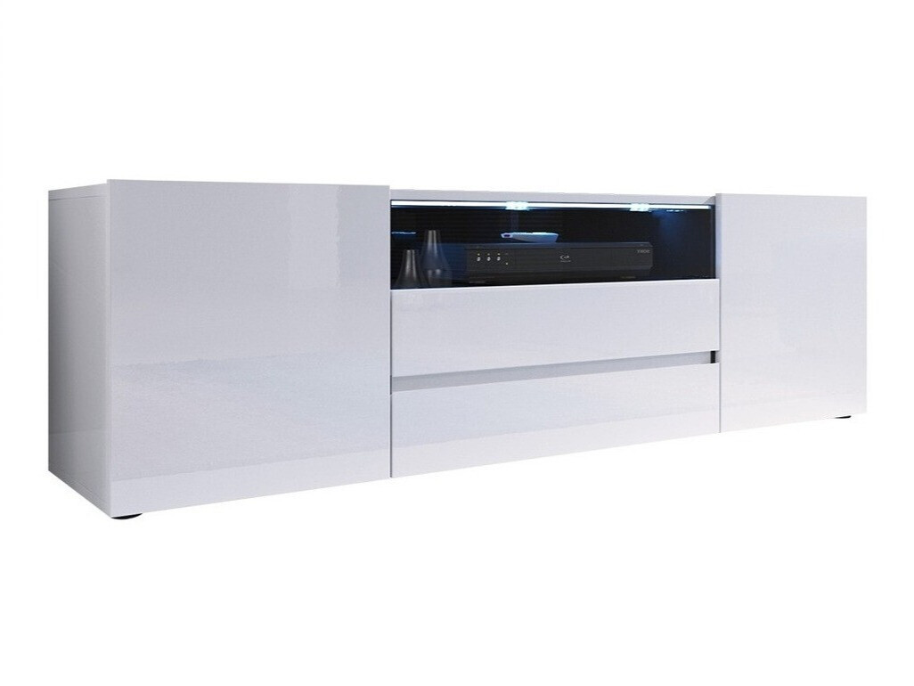 TV-meubel Ager (Wit + Glanzend wit)