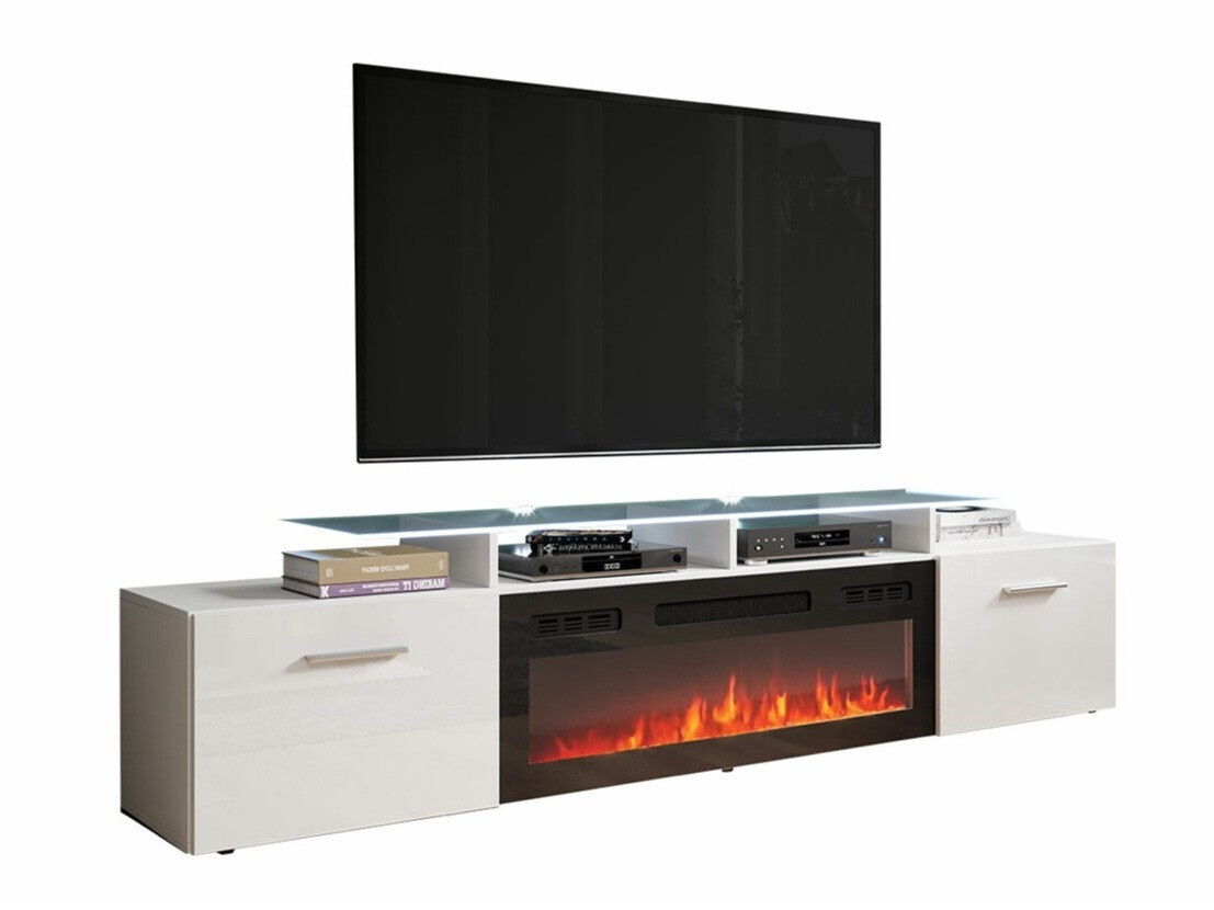 TV-meubel Numerus (Wit + Glanzend wit)