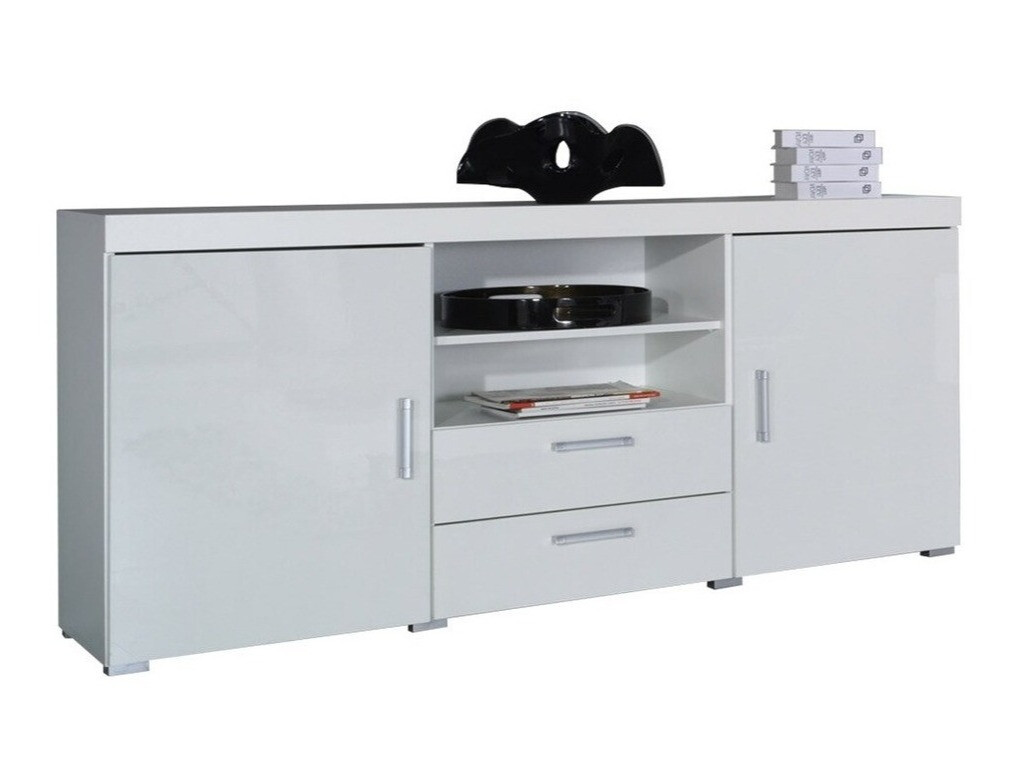 Ladekast Odebeli 105 (Wit + Glanzend wit)