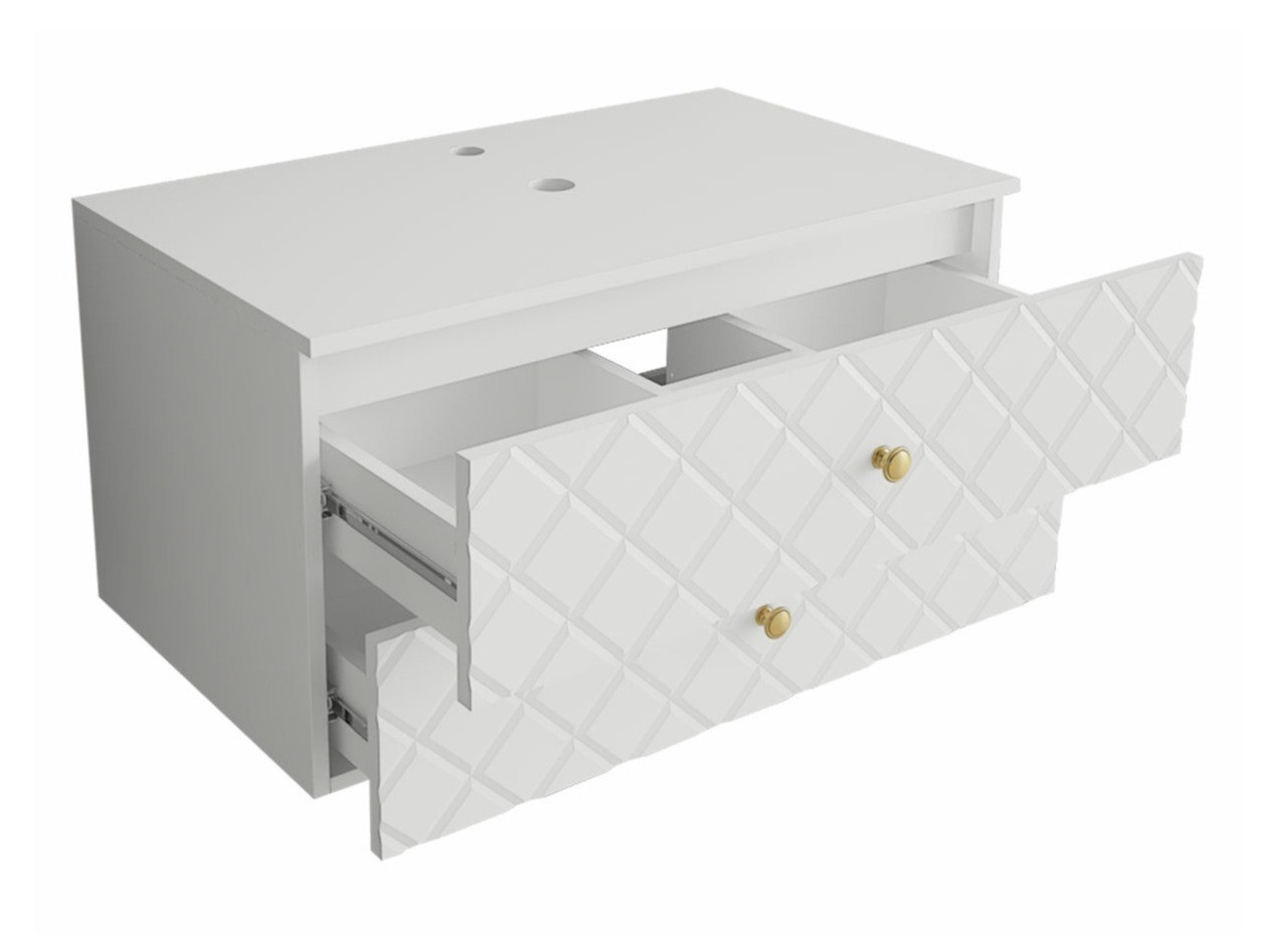 Hangend badkamermeubel voor wastafel Mircalu 100 (Zwart)