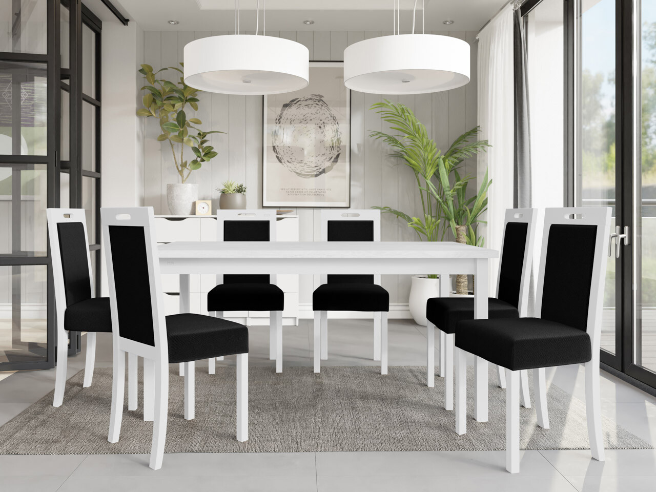Eetkamerset Victorville 262 (Wit)