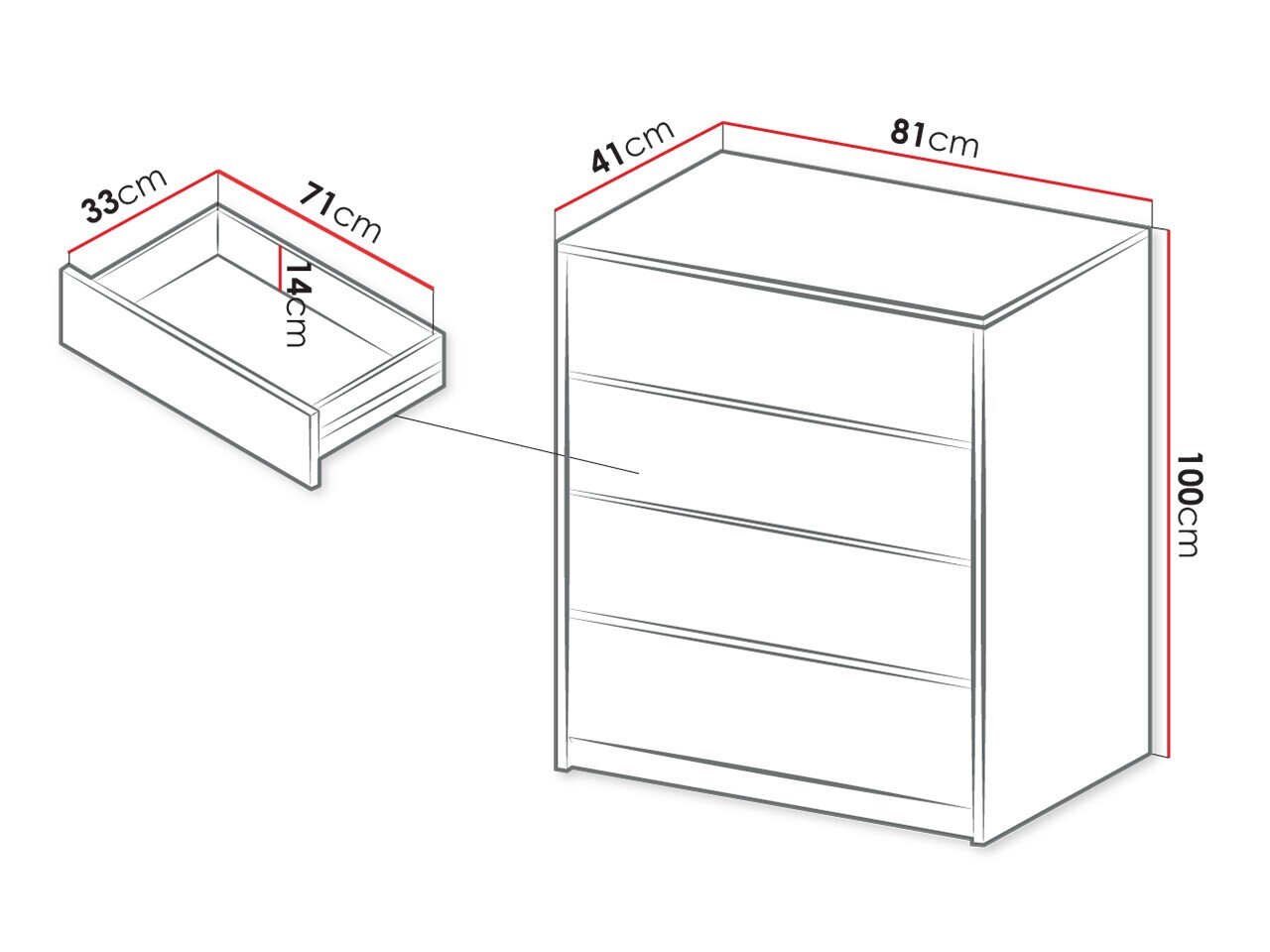 Ladekast Hartford 426 (Wit)
