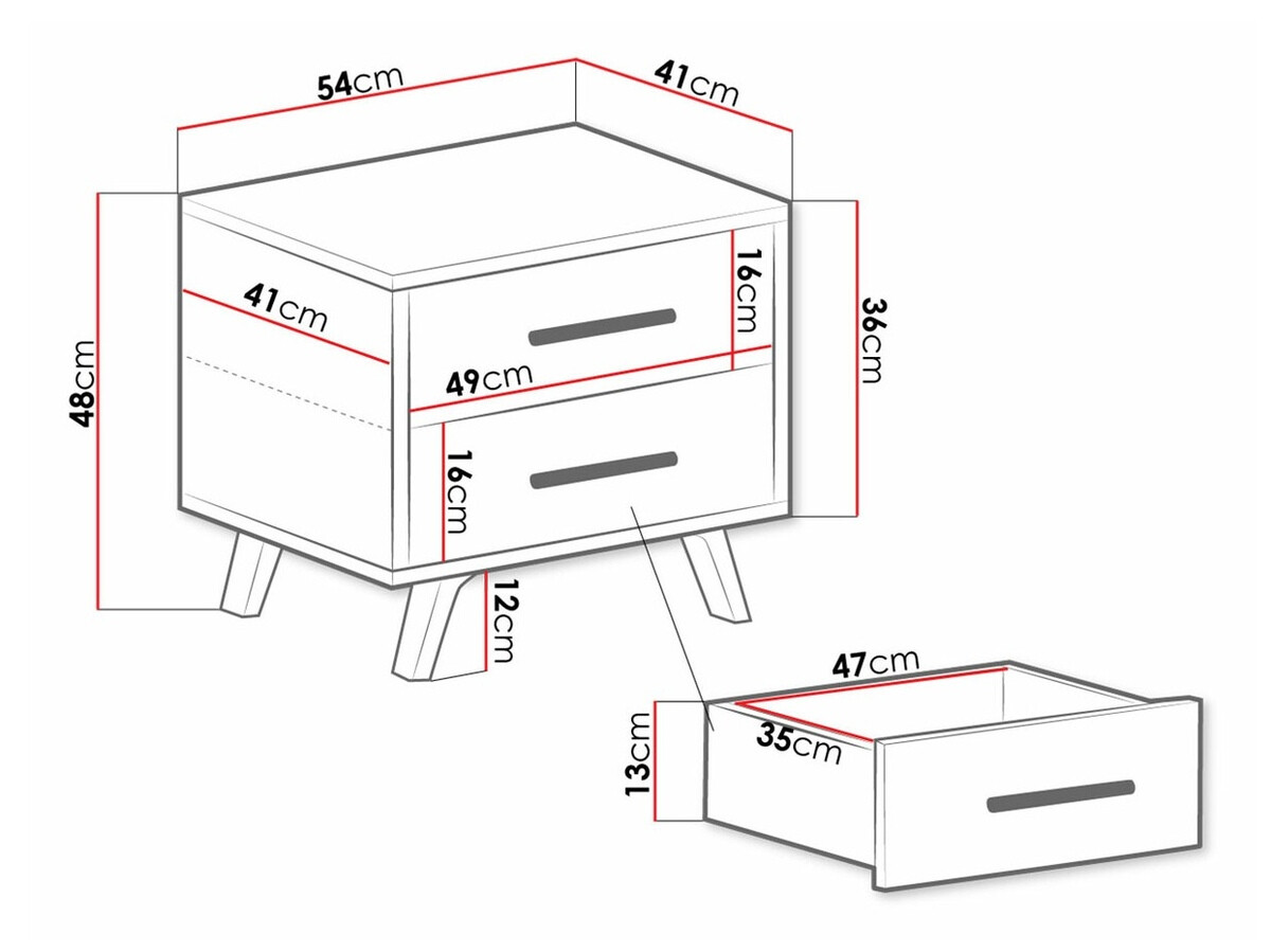 Nachtkastje Delbalo 104 (Groen + Gouden)