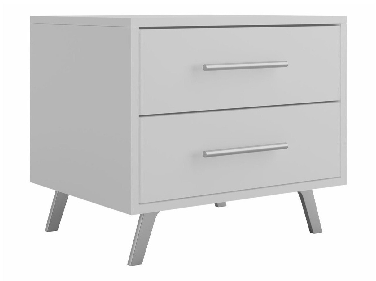 Nachtkastje Dortivu 119 (Wit + Zilver)