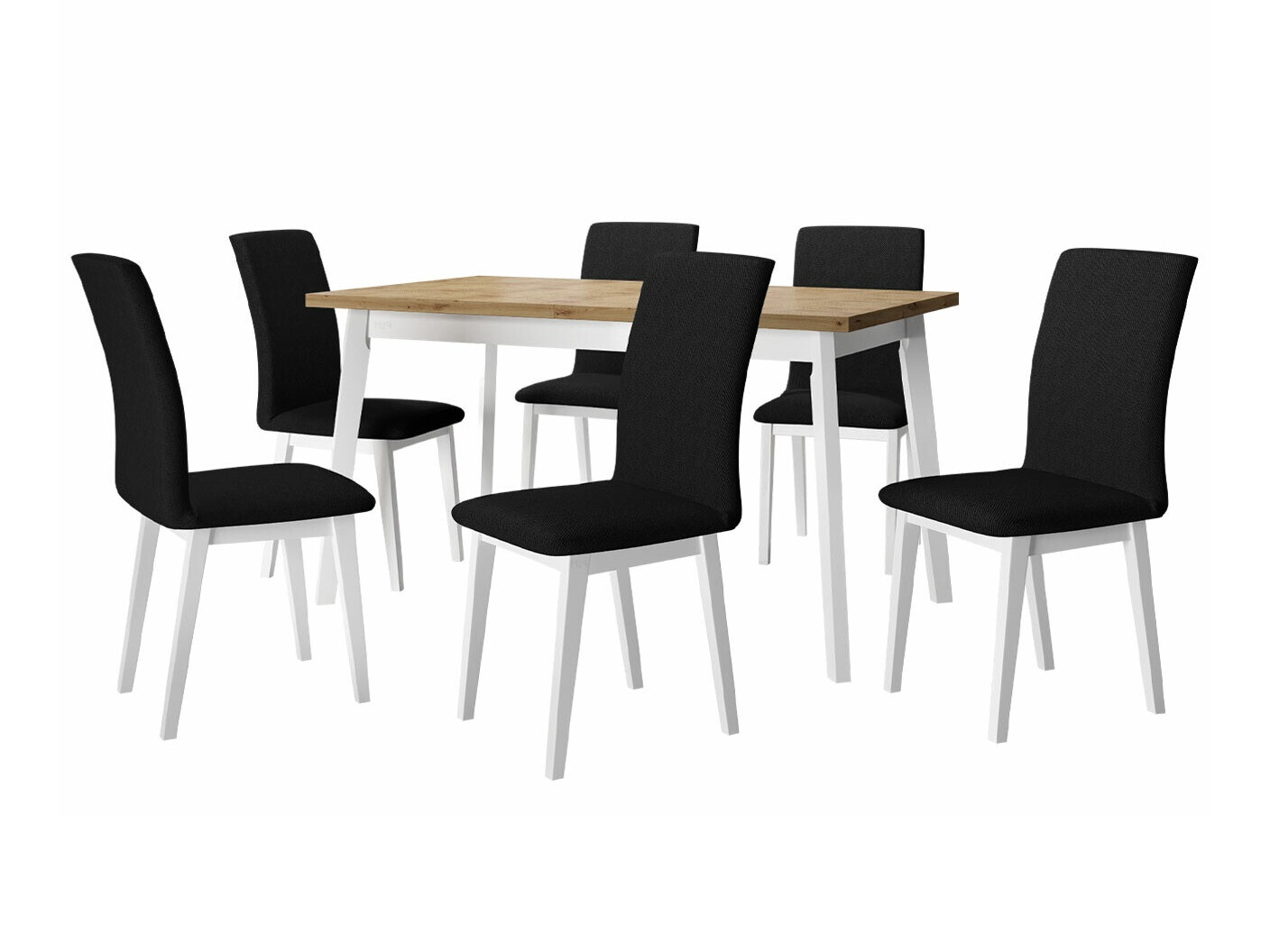 Eetkamerset Victorville 285 (Artisan eiken + Wit)