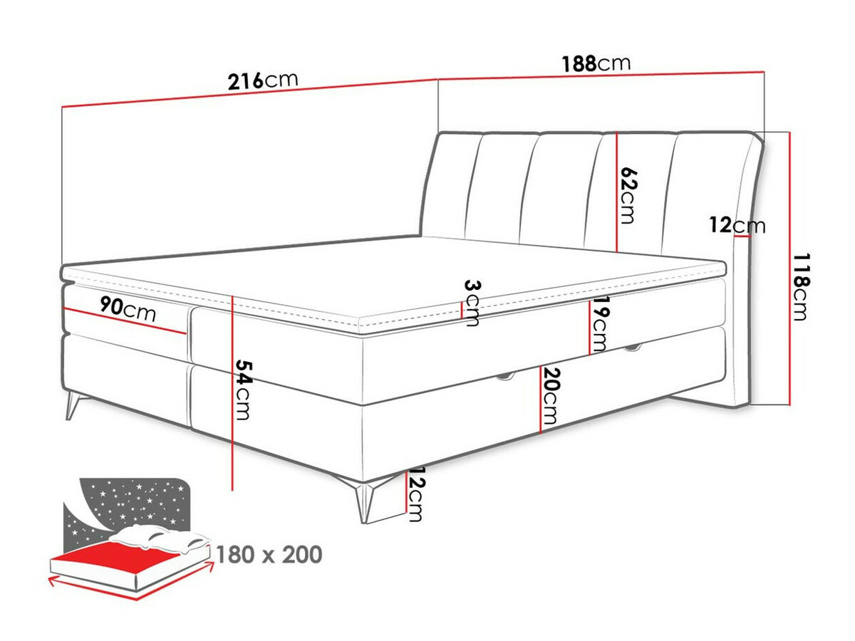 Boxspring ComfiDream Onauna (Fresh 11)