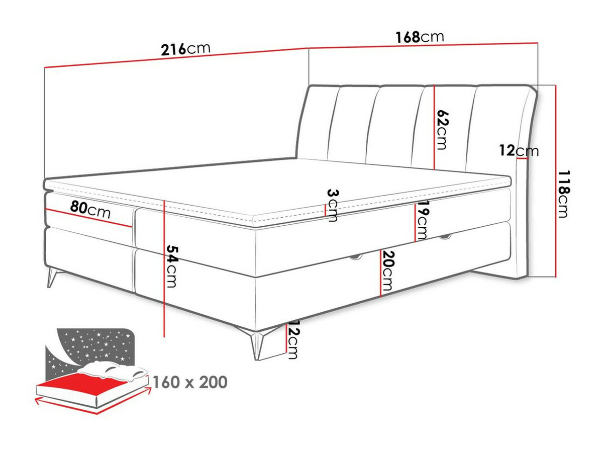 Boxspring ComfiDream Onauna (Fresh 13)