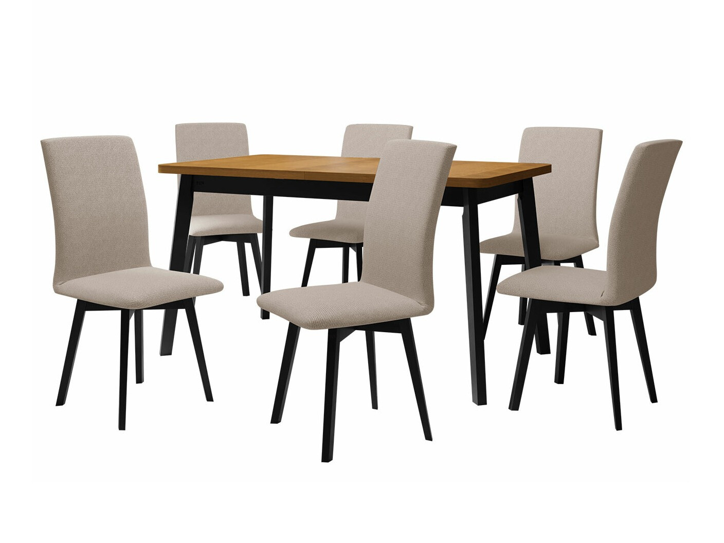 Eetkamerset Victorville 292 (Kleinzoon eik + Zwart)