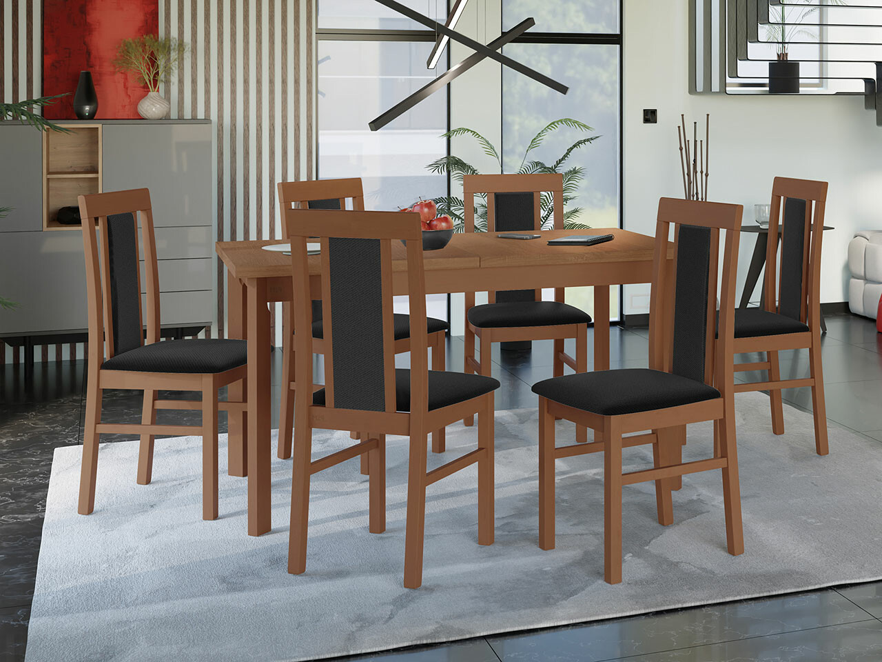 Eetkamerset Victorville 293 (Elzen)