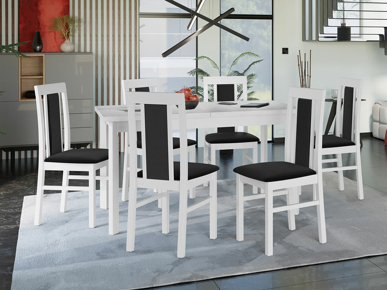 Eetkamerset Victorville 293 (Wit)