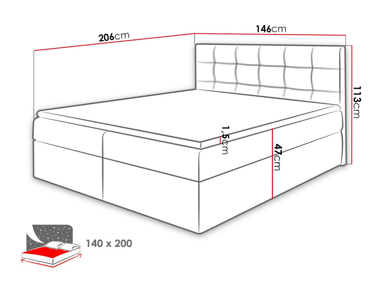 Boxspring Comfivo 195 (Muna 08)